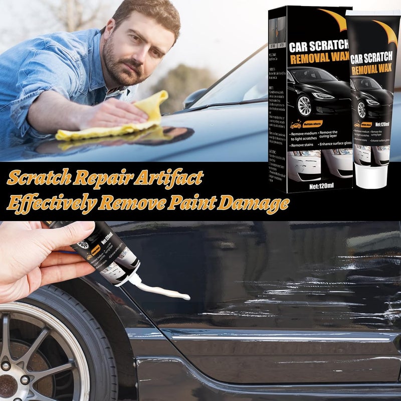 FunApricity Scratch Remover for Vehicles, Upgrade Car Scratch Remover for Deep Scratches, Car Polishing Wax Scratch Remover for Vehicles,Car Scratch Repair Paste,Cars Paint Scratchs Repair Kit with Wipe Sponge - Image 3